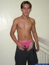 Hot young Asian gay model drops shorts and pants to show off his bushy