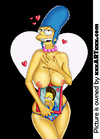 Slutty Marge Simpson masturbating when Homer is out