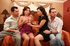 Randy ladies suck each other's husband's huge cocks then guys impale their