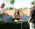 Horny swinger hubbies  give their swapped wives hard ramming in their