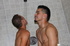 Two cute guys in public bath ignore all to suck cock and get fucked hard