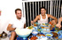 After a sumptuous meal, three gay boys enjoy dick in mouth and ass for