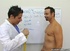 Cute guy has fun playing doctor and measuring and examining sweet cocks