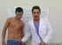 Cute guy has fun playing doctor and measuring and examining sweet cocks