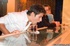 Guy meets at bar and visit the restroom for quick sucking and cum in mouth