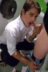 Guy meets at bar and visit the restroom for quick sucking and cum in mouth