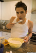 Cook Evan gets distracted by cute guy in the kitchen and they suck and