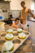 Cook Evan gets distracted by cute guy in the kitchen and they suck and