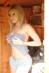While secretly waiting for a boy, gorgeous blonde gets herself naked by