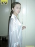 brunette beauty wearing only
