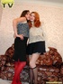 Two horny teens engage in some hot lesbian action that involves kissing,