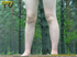 half naked teen walks