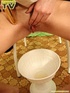 pretty brunette teen furiously