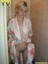 A slutty relaxed blonde bitch demonstrates how enjoyable  taking a piss
