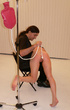 brunette teen chick bound