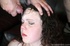 Pretty random brunette whore barfed all over herself and even all over