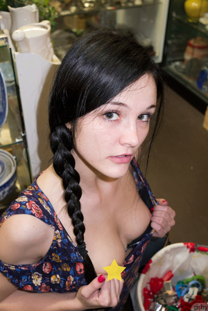 Brunette teeny with two plaits get naugh - XXX Dessert - Picture 5
