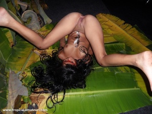 Bodacious tropical teen in war paint exposing her fresh love holes - XXXonXXX - Pic 6