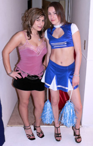 Two teen cheerleaders getting their first sexual experience with kinky adult guy - XXXonXXX - Pic 1