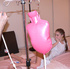Spanked teen with her legs stretched and bound taking an enema