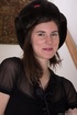 Lovable girl plays dress up with hammer before stripping to show hairy