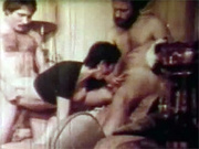 Horny sweetie banged by two guys in the seventies hardcore