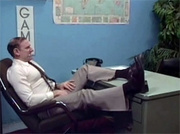 Horny dude in his office shagging a retro chick hardcore
