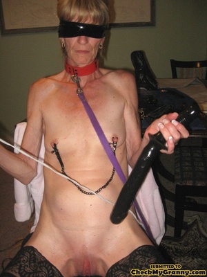 Granny in bondage joyously accepts ass a - Picture 1