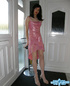 pretty glossy pink dress