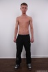 Skinny blonde gay does a fuck show