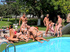 poolside bisex orgy features