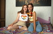 Kinky lesbians go for a girly fake cock
