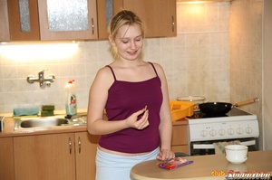 Kinky blonde brings her bullet to the ki - XXX Dessert - Picture 1
