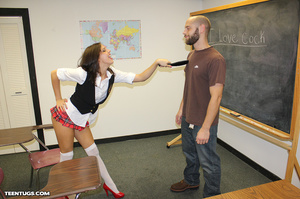 Sexy naughty teen ambushes teacher and g - Picture 3