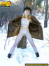 blonde teen wearing only