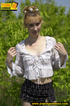 young cute blonde enjoying