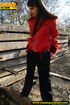 cute girl walking makes