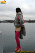 babe walking outdoors makes
