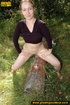 naughty chick pisses tree