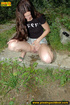 girl taking walk decides