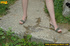 girl taking walk decides