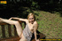 cute blonde has fun