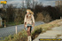 sexy dressed blonde chick