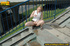 White blonde girl spreads her sweet white laps to expose pussy and piss