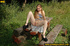 long hair babe looking