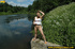 hot blonde nature stroll