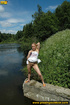 hot blonde nature stroll