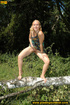 Slim seductive blonde babe raise up sexy dress to expose pussy and piss