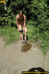 lady bikini removes panty