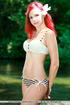 Young chick takes captivating seductive nude photos in pretty outdoors